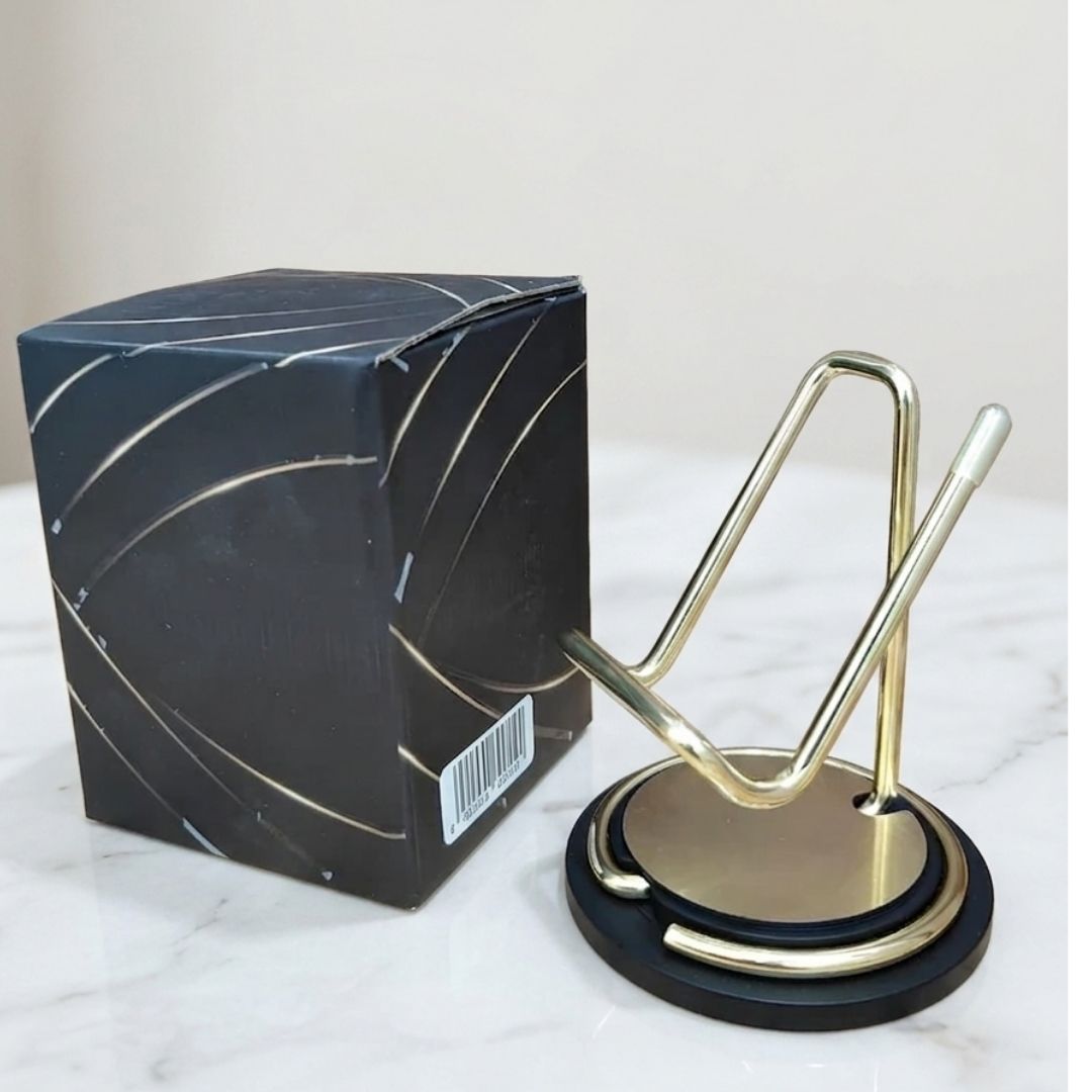 Custom Golden Desktop Mobile Stand